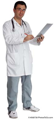 A doctor; Actual Size=180 pixels wide